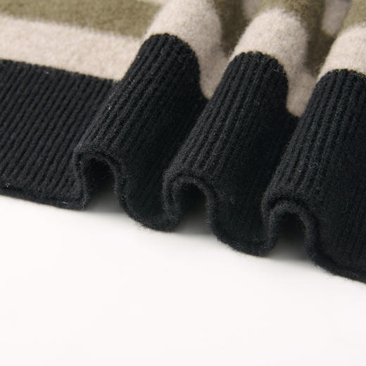 27DKHLA508H【100绵羊毛 横条撞色】罗蒙秋冬男装半高领羊毛衫男士加厚款针织条纹毛衣男 商品图8