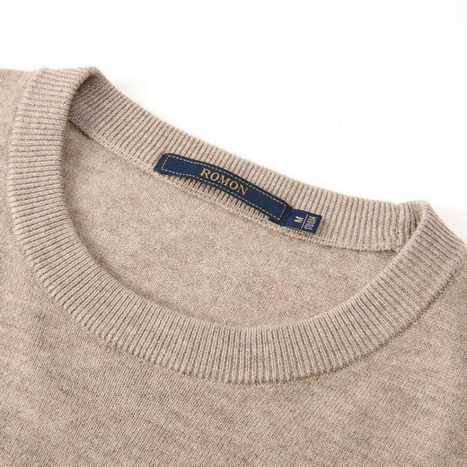 【100绵羊毛】罗蒙秋冬男士毛衣经典纯色羊毛衫男加厚男士羊毛衫保暖毛衣男 商品图7