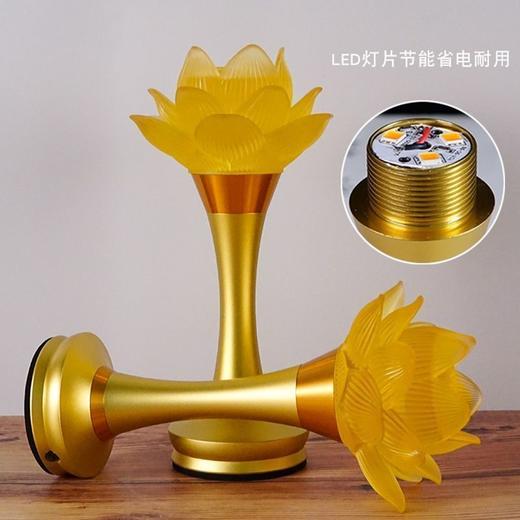佛堂照明灯充电款佛灯观音莲花灯荷花灯长明灯供佛一对led佛灯 商品图7