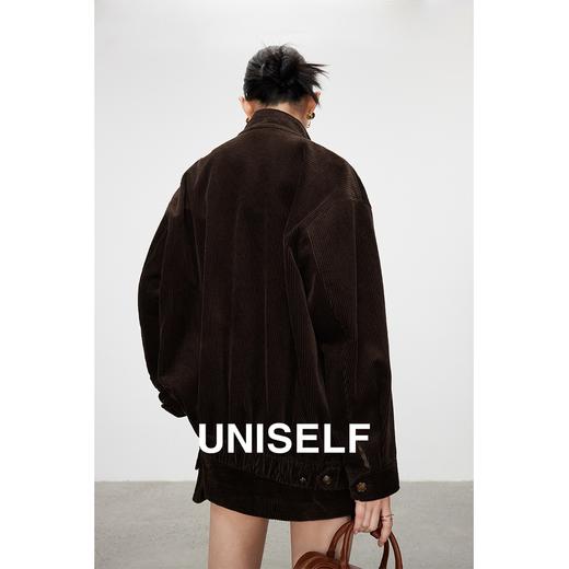 复古美拉德灯芯绒短外套老爹夹克女2023秋冬新款半裙套装 商品图3