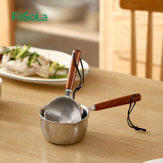 FaSoLa不锈钢泼油锅多功能迷你烧油浇油锅专用淋油炝油小勺神器 商品图1