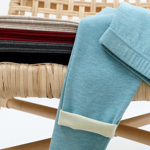 男士保暖套装蚕丝德绒双面打底无痕圆领/V领保暖套装 商品图3