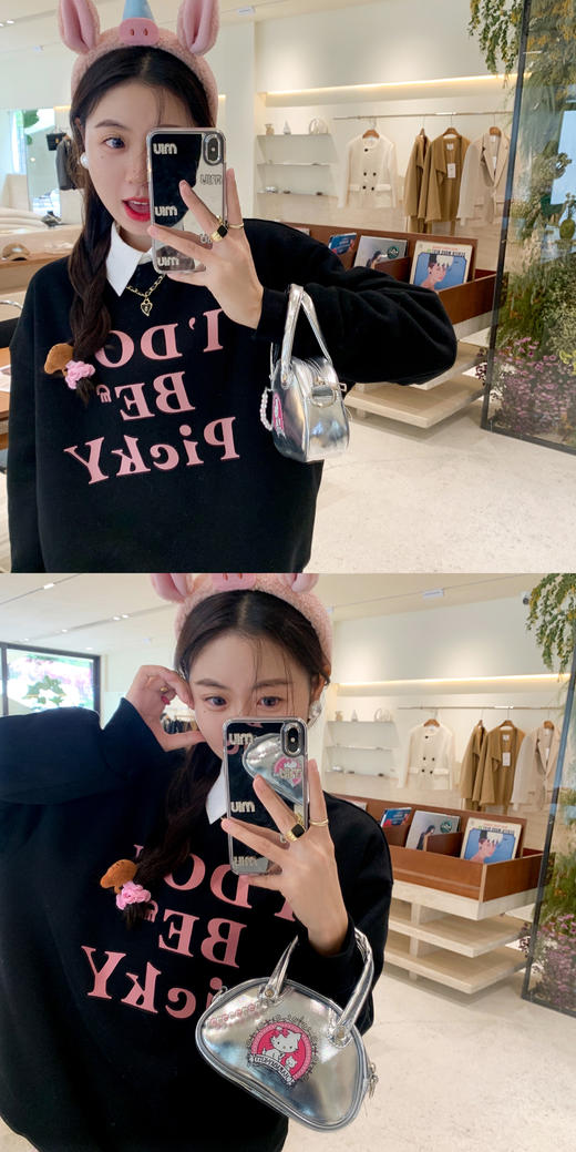 <曾小咸推荐>  黑色字母卫衣 商品图2