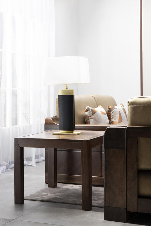 【现代实木风-角几NJN2401】现代简约/客厅/北美黑胡桃/实木角几 商品图0