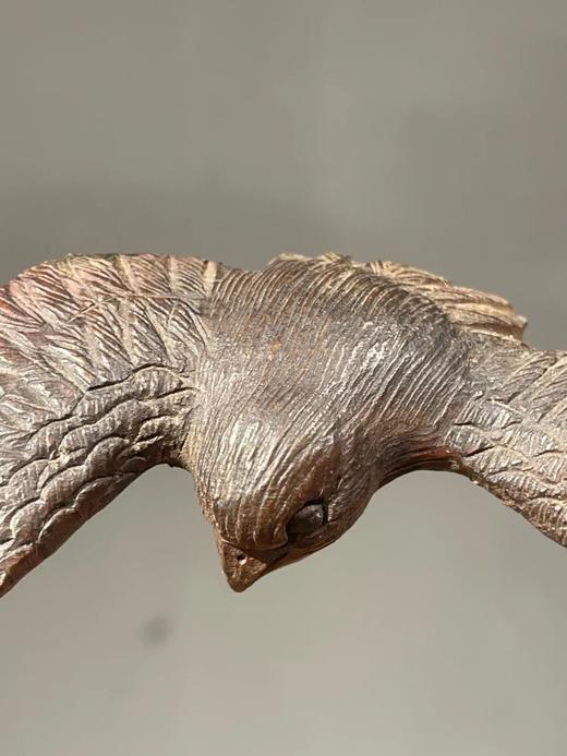 柏木雕翱翔老鹰把玩件，顺丰包邮 商品图14