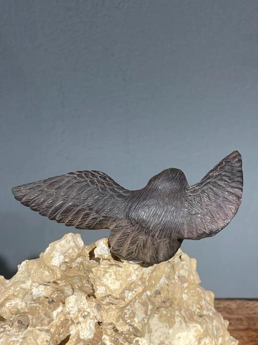 柏木雕翱翔老鹰把玩件，顺丰包邮 商品图4