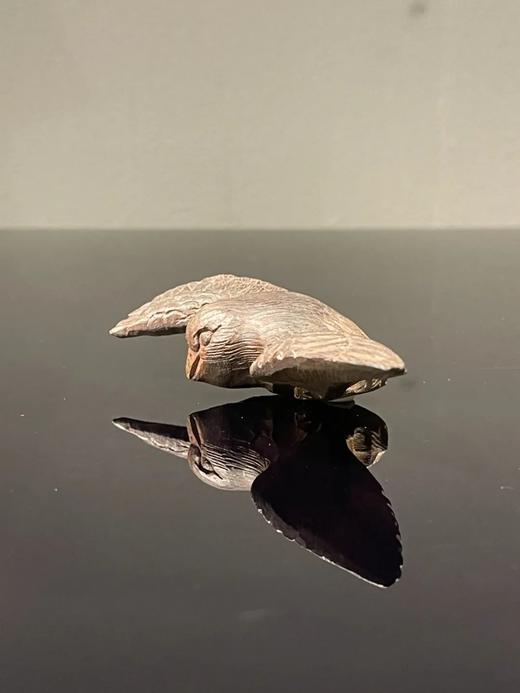 柏木雕翱翔老鹰把玩件，顺丰包邮 商品图5