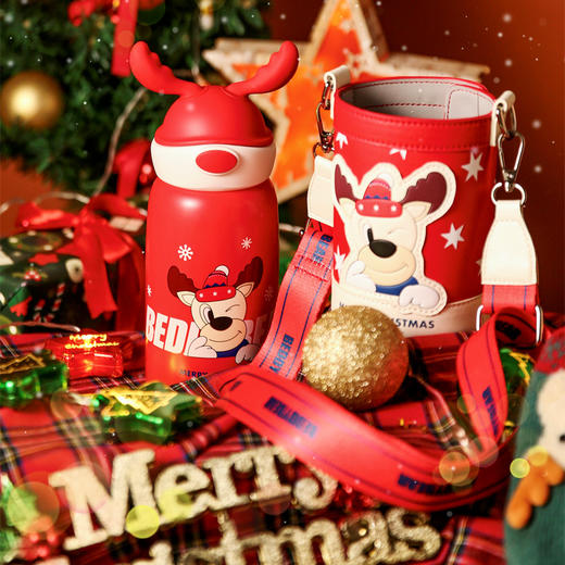 【圣诞礼物】杯具熊儿童保温杯圣诞礼物新款成人水杯男女宝宝小学生带吸管水壶 商品图5