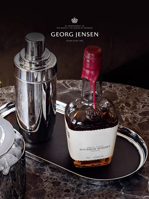 Georg Jensen乔治杰生不锈钢托盘西餐餐盘酒具甜品盘子北欧装饰 商品图3