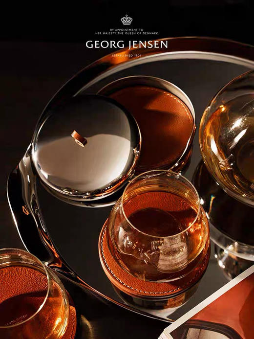 Georg Jensen乔治杰生不锈钢托盘西餐餐盘酒具甜品盘子北欧装饰 商品图2