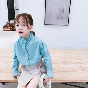 SYZQ1998 花边立领小衫100-140