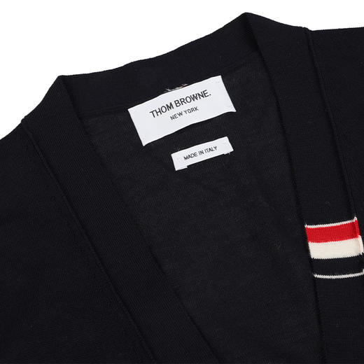 【超惠秒】THOM BROWNE 汤姆·布朗 男士扣合开襟美利奴弹力羊毛针织衫 11855 商品图9
