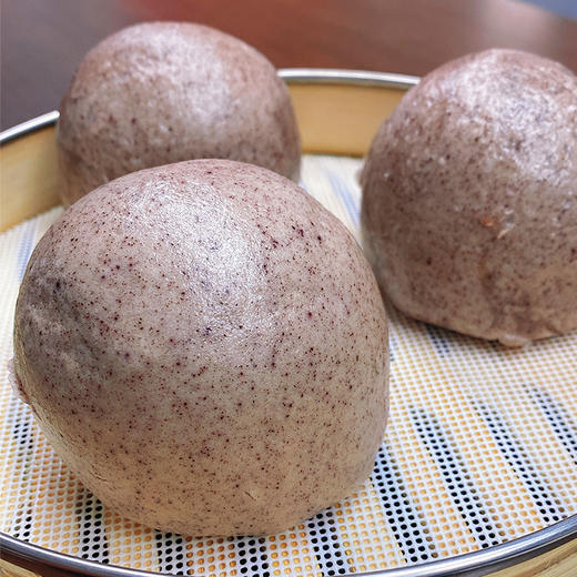 富世康黑米馒头600克/袋 早餐食品杂粮粗粮 速食半成品面点 商品图2