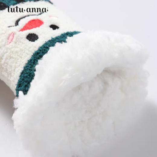 【富临店】tutuanna毛毛袜 秋冬珊瑚绒保暖加厚可爱圣诞地板袜 商品图2