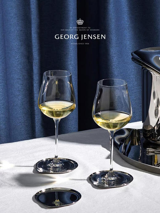 Georg Jensen乔治杰生不锈钢杯垫红酒酒杯隔热垫酒具摆件套装礼物 商品图1