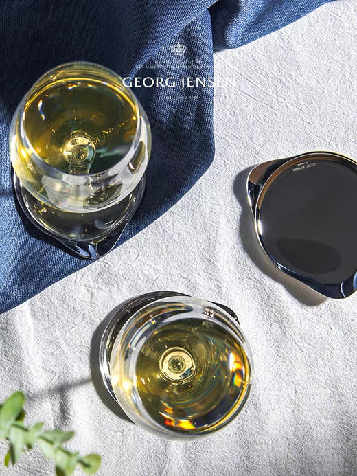 Georg Jensen乔治杰生不锈钢杯垫红酒酒杯隔热垫酒具摆件套装礼物 商品图2