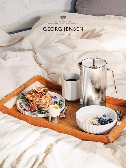 Georg Jensen乔治杰生水果盘摆件下午茶托盘客厅茶几乔迁生日礼物 商品图1