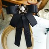 韩国东大门黑色丝绒蝴蝶结领结女学院风衬衫领口配饰银行职业领花 商品缩略图0