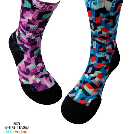 JINNMIX轻力魔方中筒专业功能骑行运动袜2款男女 商品图4