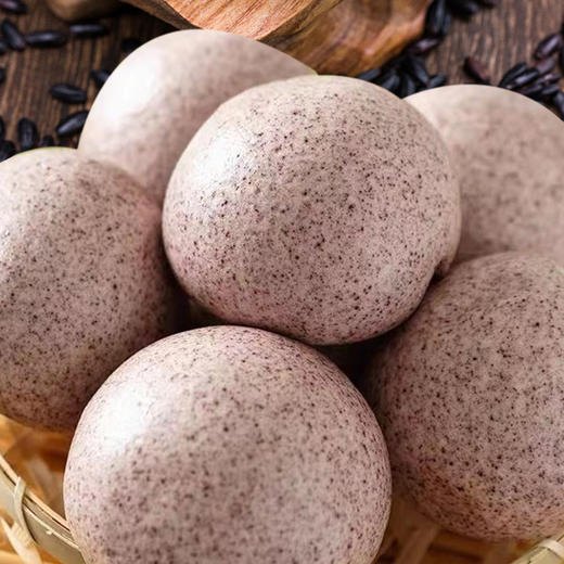 富世康黑米馒头600克/袋 早餐食品杂粮粗粮 速食半成品面点 商品图0