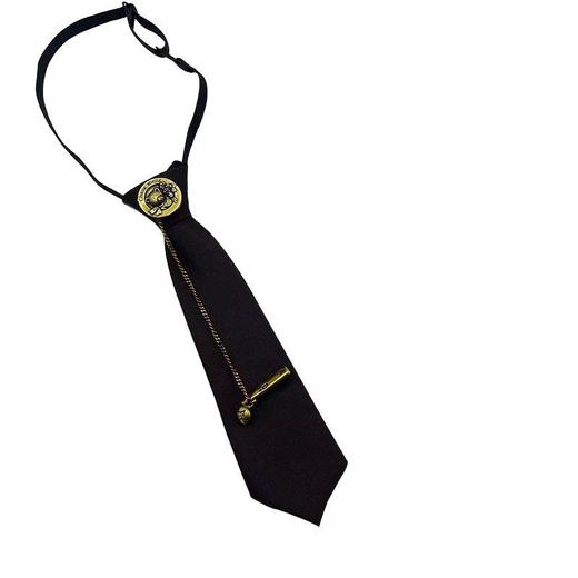 复古咖啡色领带古铜色小熊圆头别针装饰百搭免打领带 商品图8