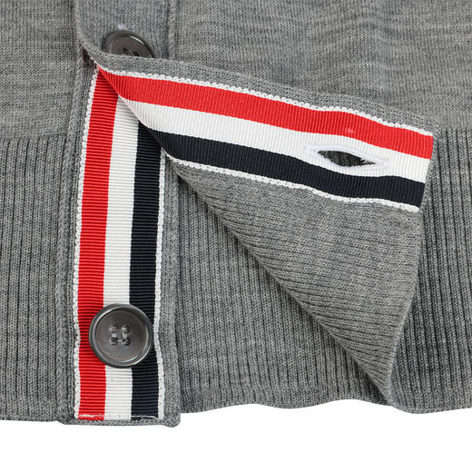 【超惠秒】THOM BROWNE 汤姆·布朗 男士扣合开襟美利奴弹力羊毛针织衫 11855 商品图7