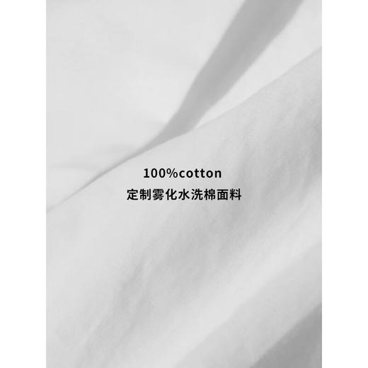 COCOBELLA新中式立体风琴褶纯棉白衬衫女秋正肩翻领衬衣SR133 商品图4