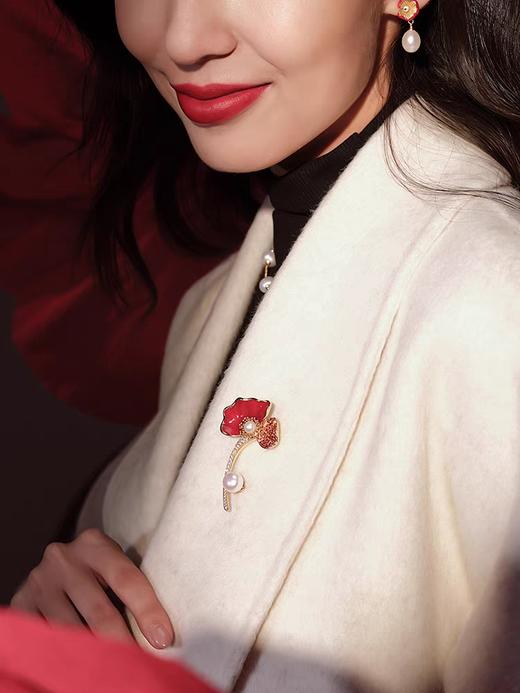 2楼Fellala翡拉拉原创设计醉胭脂系列个性独特小众高级创意潮流胸针 款号923266501 吊牌价1199 现价1139 商品图2