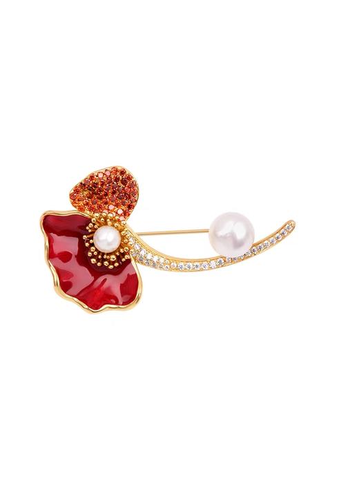 2楼Fellala翡拉拉原创设计醉胭脂系列个性独特小众高级创意潮流胸针 款号923266501 吊牌价1199 现价1139 商品图0