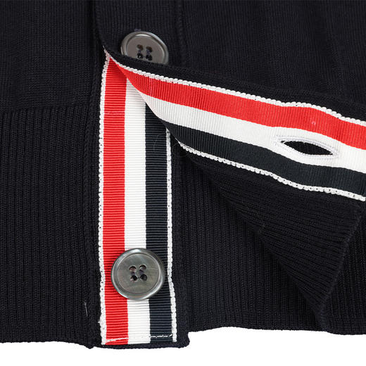 【超惠秒】THOM BROWNE 汤姆·布朗 男士扣合开襟美利奴弹力羊毛针织衫 11855 商品图11