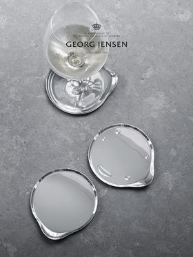 Georg Jensen乔治杰生不锈钢杯垫红酒酒杯隔热垫酒具摆件套装礼物