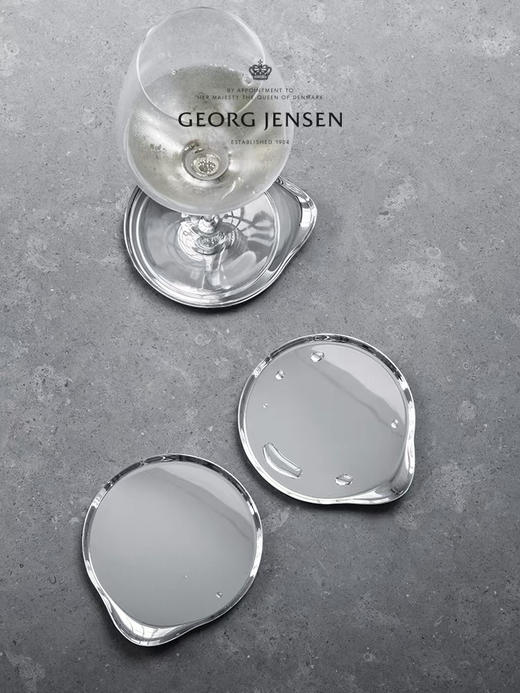 Georg Jensen乔治杰生不锈钢杯垫红酒酒杯隔热垫酒具摆件套装礼物 商品图0