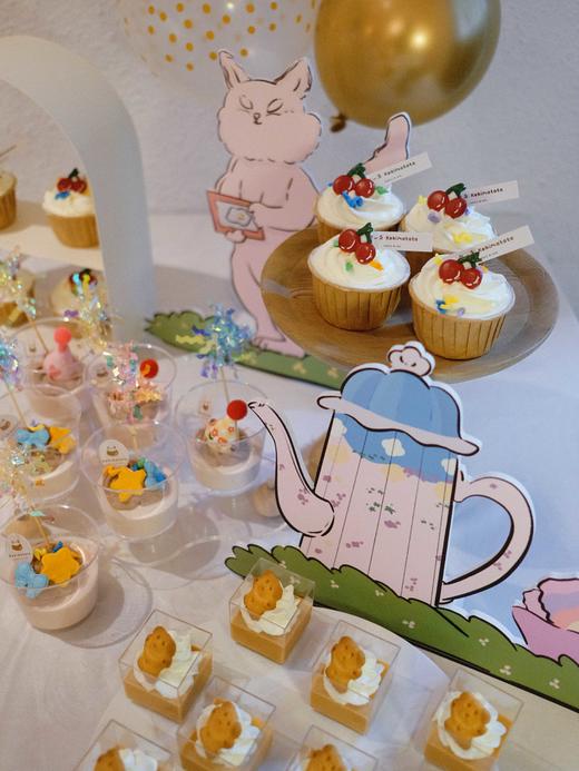 可爱粉色小甜妹主题甜品台（适用于闺蜜趴体、女友生日、儿童满月酒） 商品图3