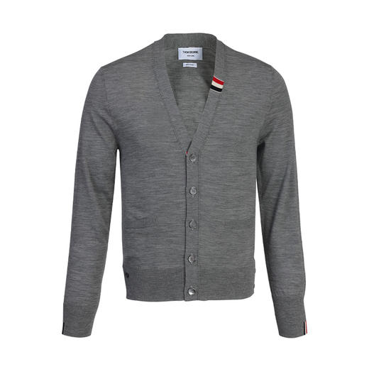 【超惠秒】THOM BROWNE 汤姆·布朗 男士扣合开襟美利奴弹力羊毛针织衫 11855 商品图3