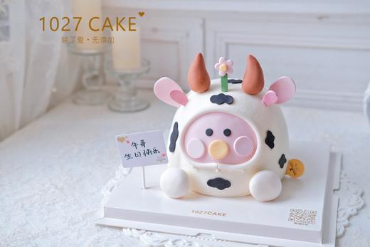 1027CAKE | 翻糖装饰 立体牛牛蛋糕 LULU牛 商品图0