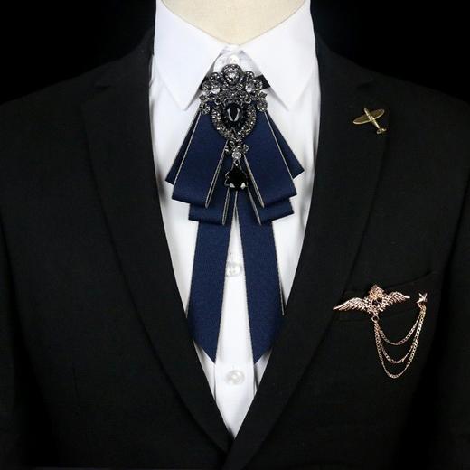 复古气质领结 英伦学院风领花领针 职业服装纯色配饰男女通用 商品图1