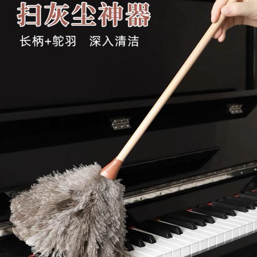 静电真鸵鸟毛掸子家用除尘不掉毛车用清洁扫灰加厚鸡毛掸打扫卫生 商品图3