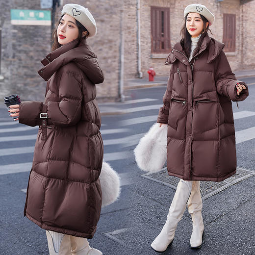 冬季新款，时尚连帽休闲长款白鸭绒羽绒服外套HR-CZJ3389 商品图1