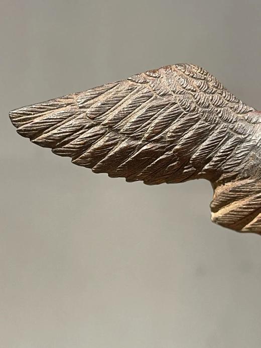 柏木雕翱翔老鹰把玩件，顺丰包邮 商品图12