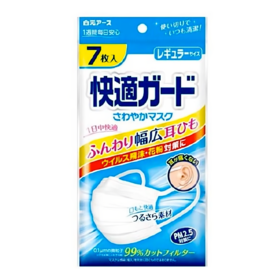白元 舒适清爽褶皱型口罩标准尺寸 7个装
