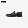 MIO米奥春季圆头低跟简约豆豆鞋显瘦复古乐福鞋单鞋女鞋M241599858 商品缩略图1