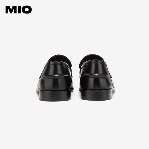 MIO米奥春季圆头低跟简约豆豆鞋显瘦复古乐福鞋单鞋女鞋M241599858 商品图4