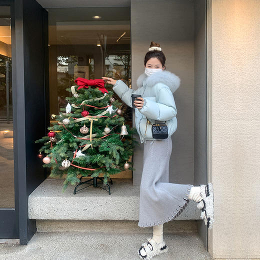 【129元任选2件】现货！【好穿不单调】灰色毛织半裙 商品图1