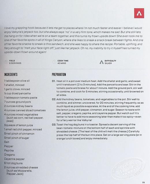 【中商原版】Apex英雄 官方食谱 Apex Legends The Official Cookbook 英文原版 Jordan Alsaqa 宇宙游戏食谱 商品图6