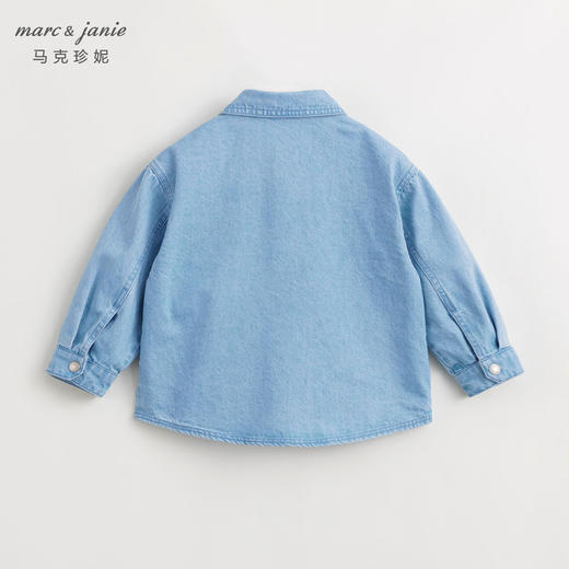马克珍妮男童趣味小熊涂鸦牛仔衬衫儿童纯棉外套春装新款240029 商品图1