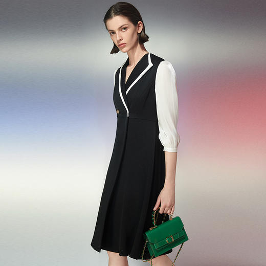 EITIE爱特爱春季新款大气显瘦通勤连衣裙7707406 商品图3