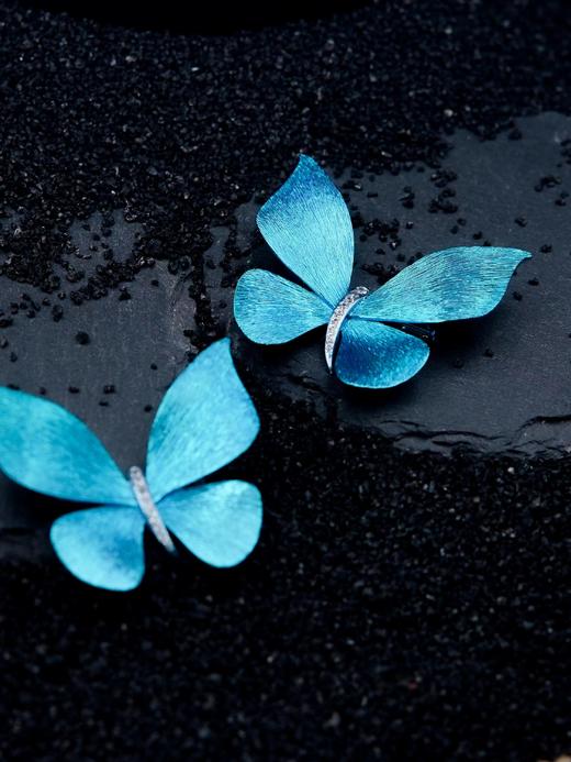 JULEEJULEE茱俪 【蝴蝶】钛金钻石胸针 吊坠 两用款 商品图2