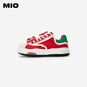 MIO米奥春季拼色中跟休闲板鞋贝壳圆头显瘦圣诞饼干鞋女鞋M241529330