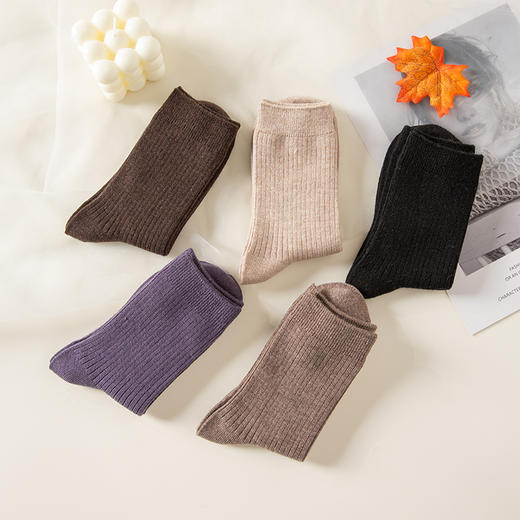 【耐尔】双针丝光羊毛女袜 商品图3