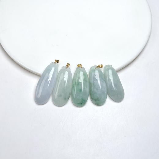 D18K翡翠吊坠-绿福瓜35*13#56B80 商品图0